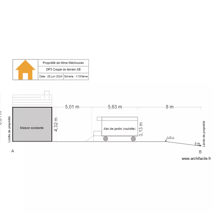 Coupe. Floor plan with Coupe. Floor plan with