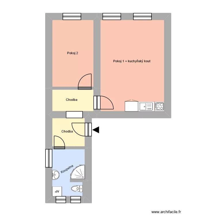 Lihovarsk&aacute; 329, byt 3. Floor plan with 10  and 166 m²