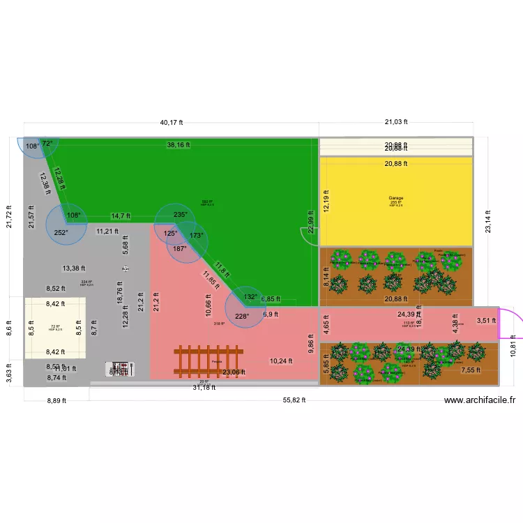 Backyard - 2026 Adjusted. Floor plan with 10  and 192 m²