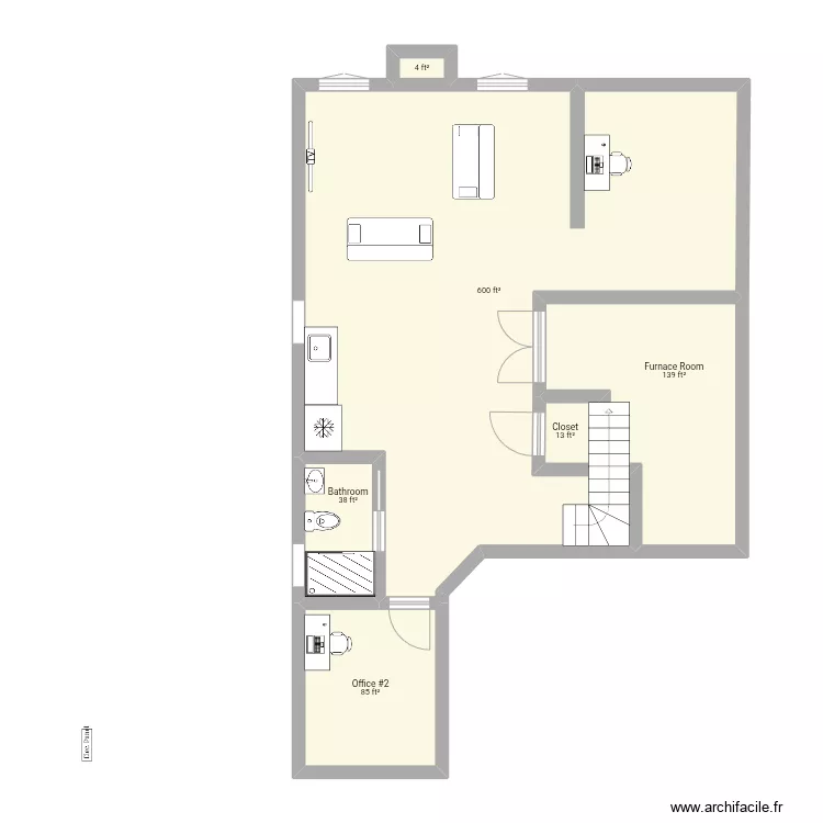 Kens Basement. Floor plan with 