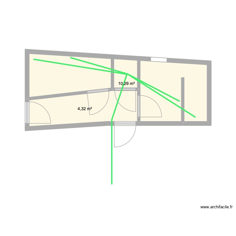 extension eaux us&eacute;es. Floor plan with 0 room and 0 m2