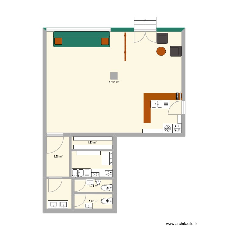 Cafe. Floor plan with 0 room and 0 m2