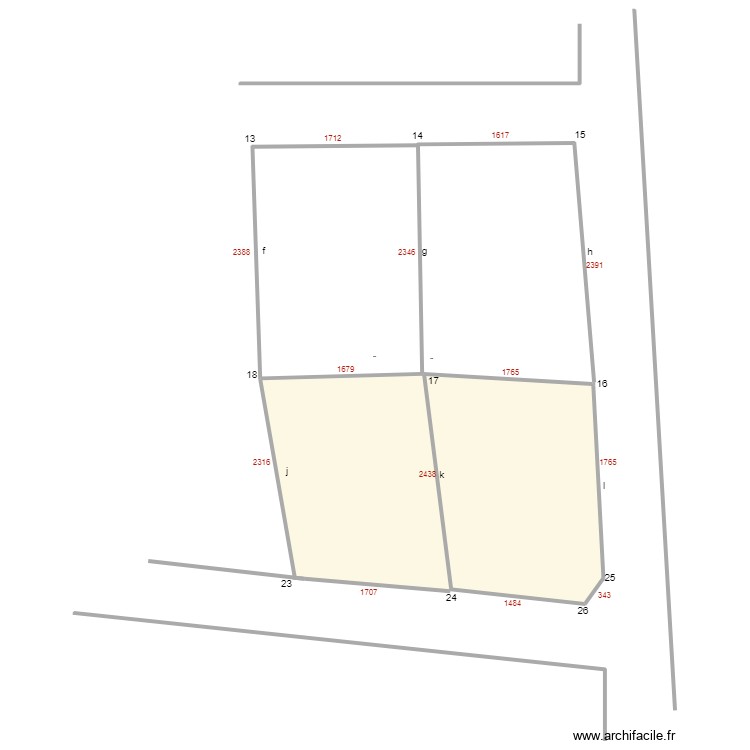 gildas parcelle. Floor plan with 0 room and 0 m2