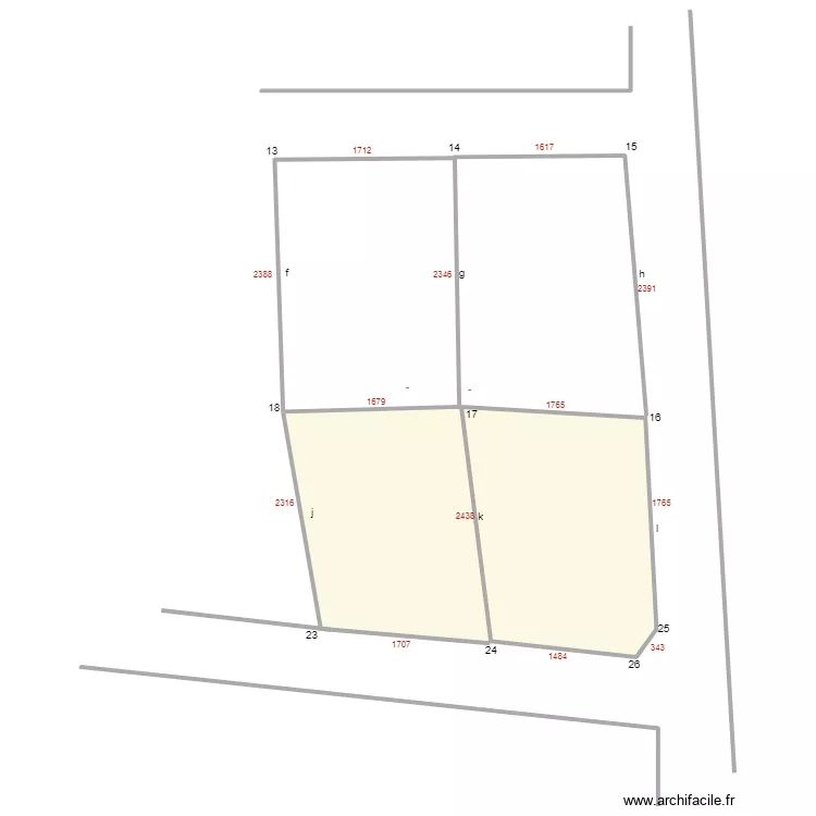 gildas parcelle. Floor plan with 