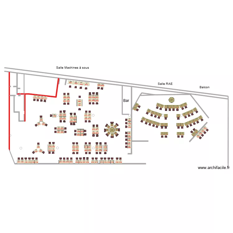 Plan au 29.06 Termin&eacute;. Floor plan with 2  and 35 m²