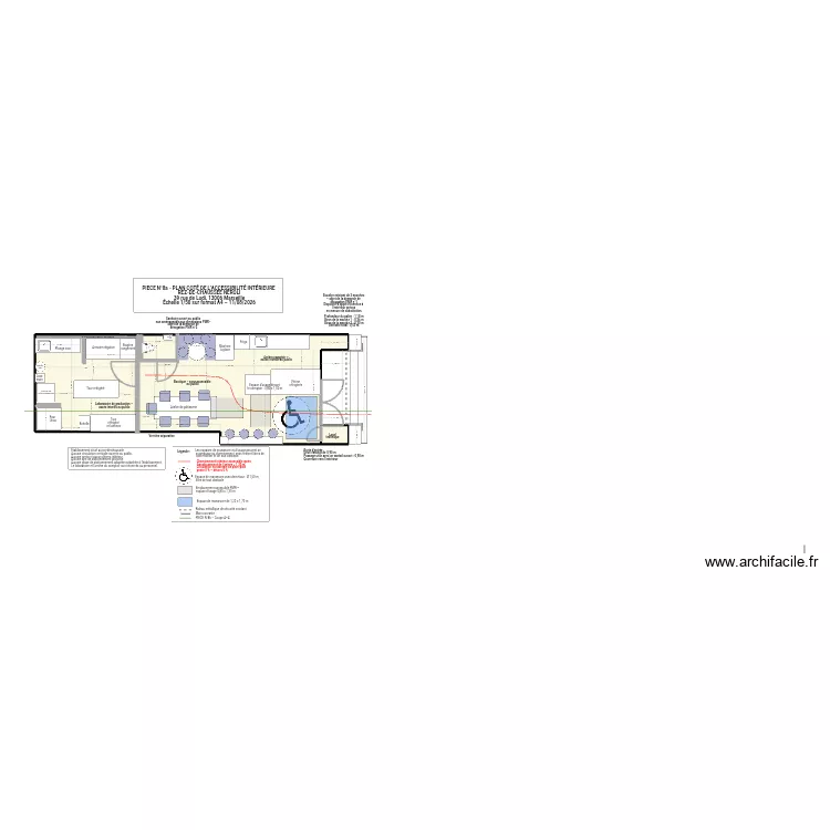 Mesures craie. Floor plan with 3 Rooms and 46 m² Mesures craie. Floor plan with 3 Rooms and 46 m²