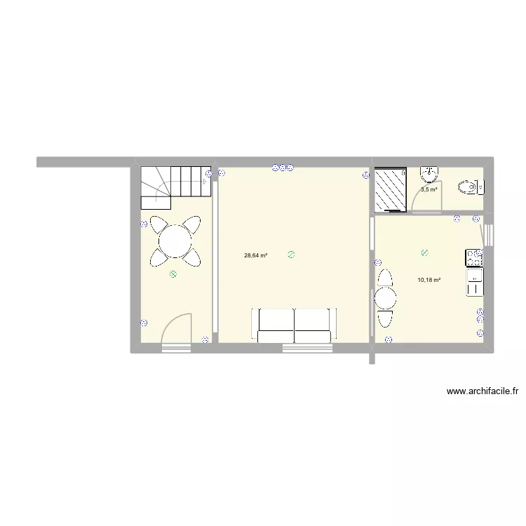 FITSUMVILLE. Floor plan with 3  and 42 m²