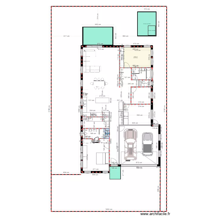 Plan E. Floor plan with 