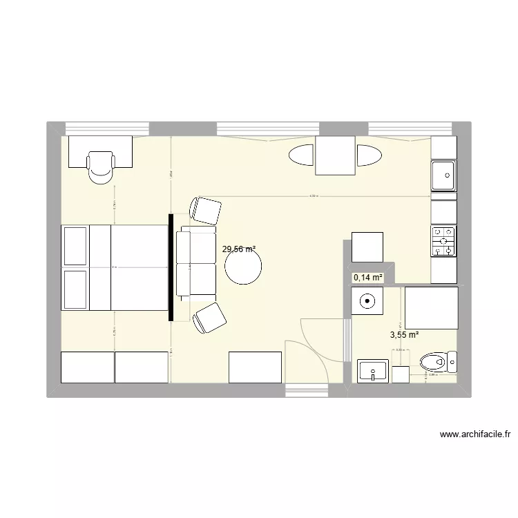 Mieszkanie Szklarska. Floor plan with 