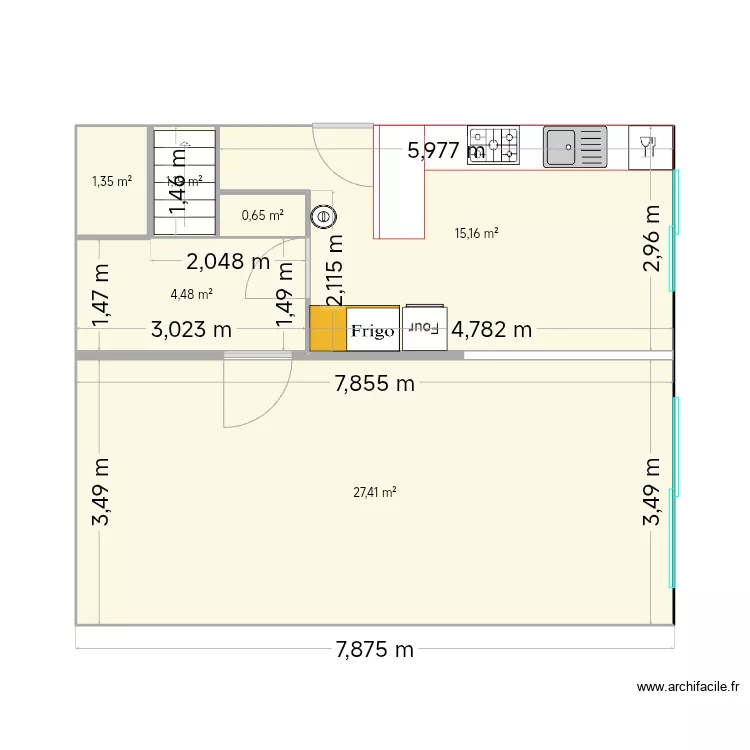 maison apres travaux 001. Floor plan with 