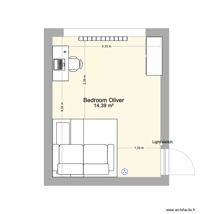 Bedroom. Floor plan with 