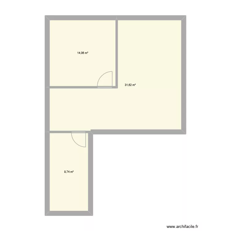 Wohnung Zaunstra&szlig;e. Floor plan with 3 Rooms and 55 m²