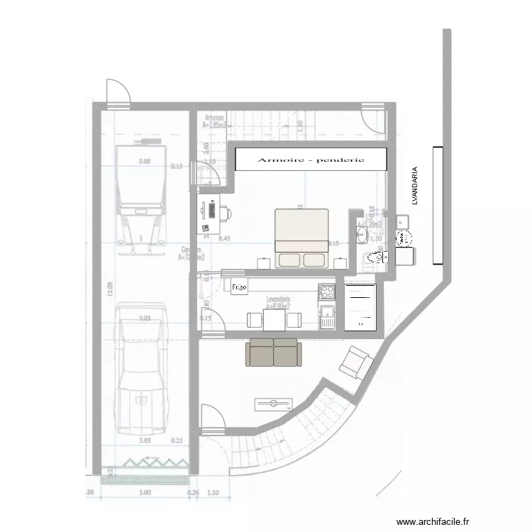 Vivenda Gaula R/C_1. Floor plan with Vivenda Gaula R/C_1. Floor plan with