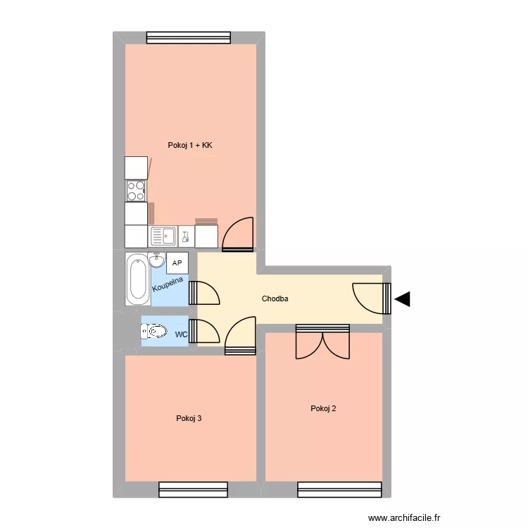Bachmačsk&aacute; 2364, byt 7. Floor plan with 11  and 177 m²