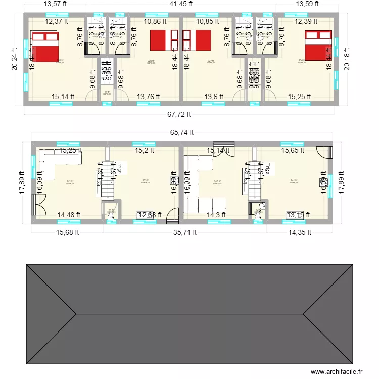 Mr. Afam's Building Plan. Floor plan with 