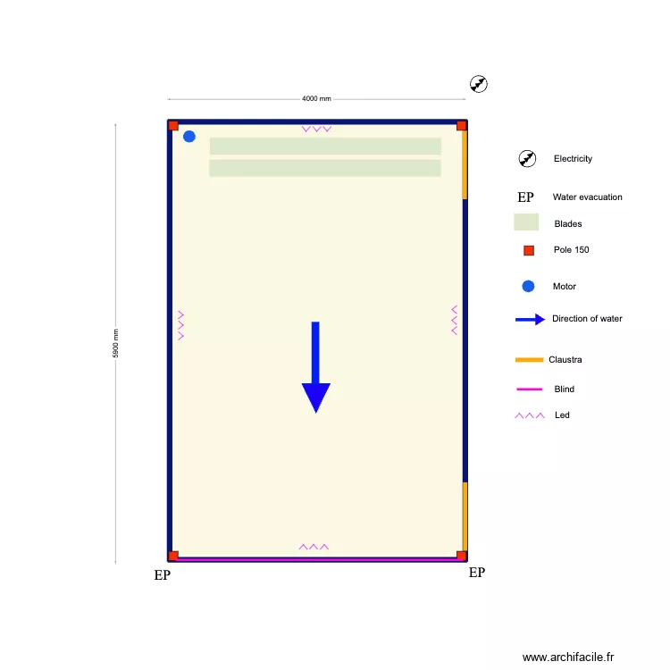 Fraser. Floor plan with 1 Room and 23 m² Fraser. Floor plan with 1 Room and 23 m²