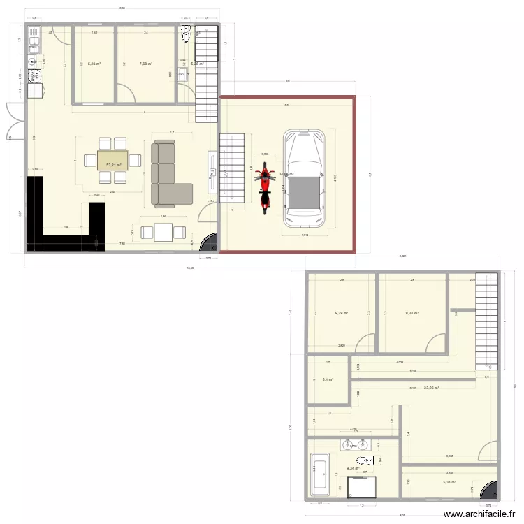 Terreno casa e Garagem. Floor plan with 6  and 179 m²