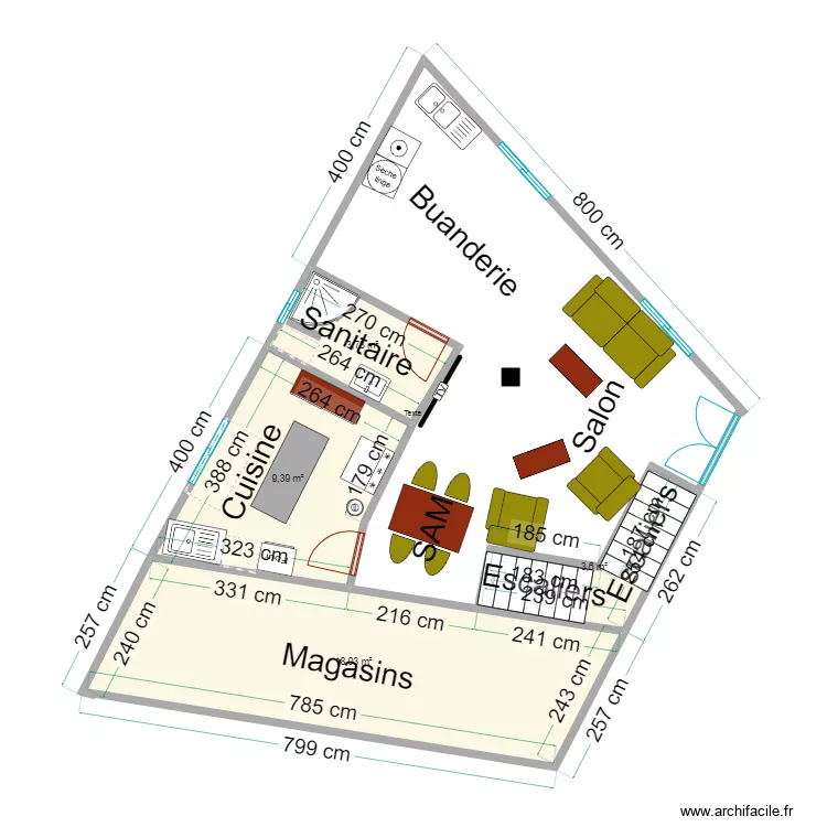 annexe kigobe RDC. Floor plan with annexe kigobe RDC. Floor plan with