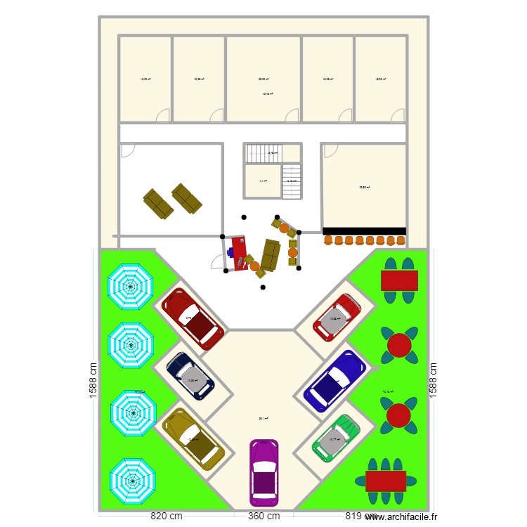 amenagement rdc1. Floor plan with 0 room and 0 m2