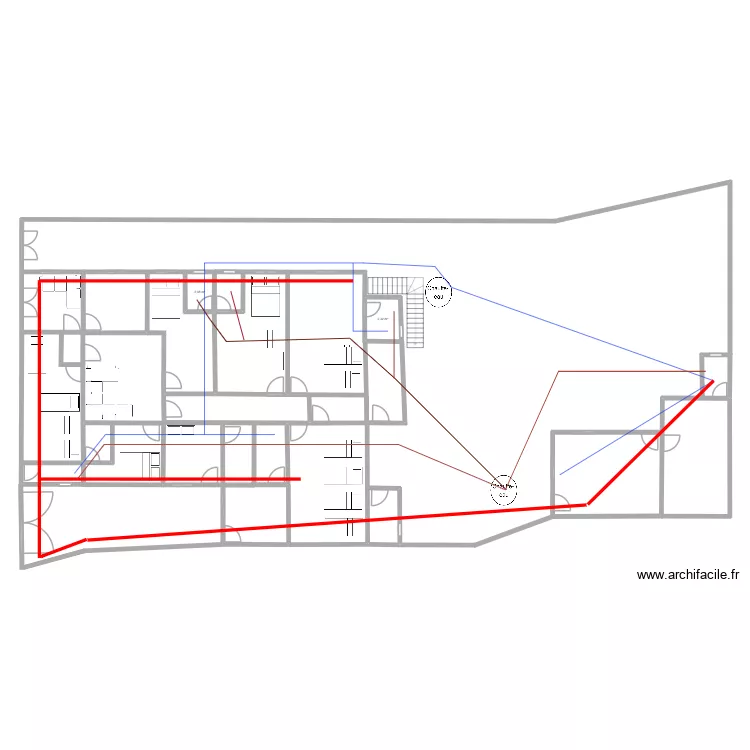 ti&atilde;o. Floor plan with 2  and 6 m²