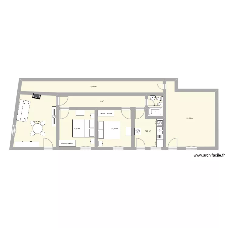 Casa 1 fase. Floor plan with 8  and 91 m²