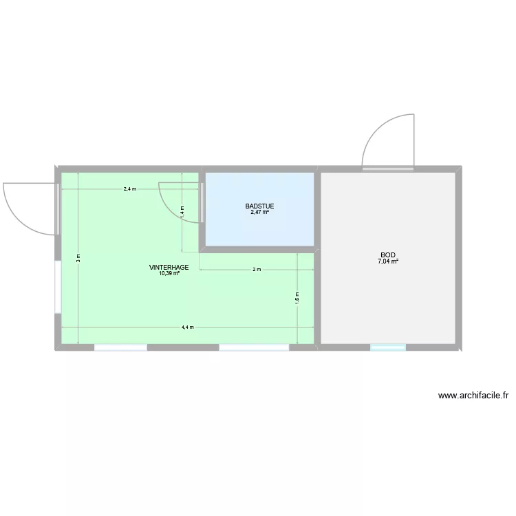 BRITT K. Floor plan with 3  and 20 m²