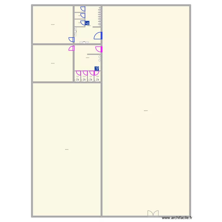 pizzaria. Floor plan with 12  and 1144 m²