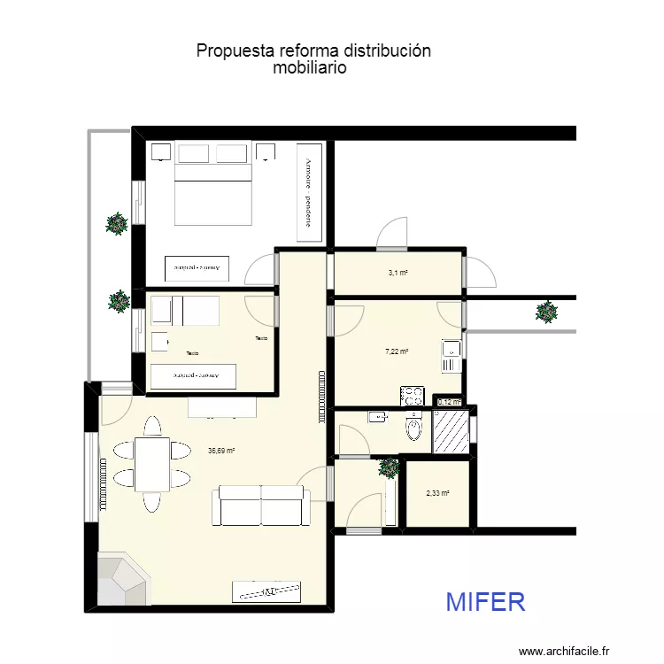 Judit Pujols. Floor plan with 