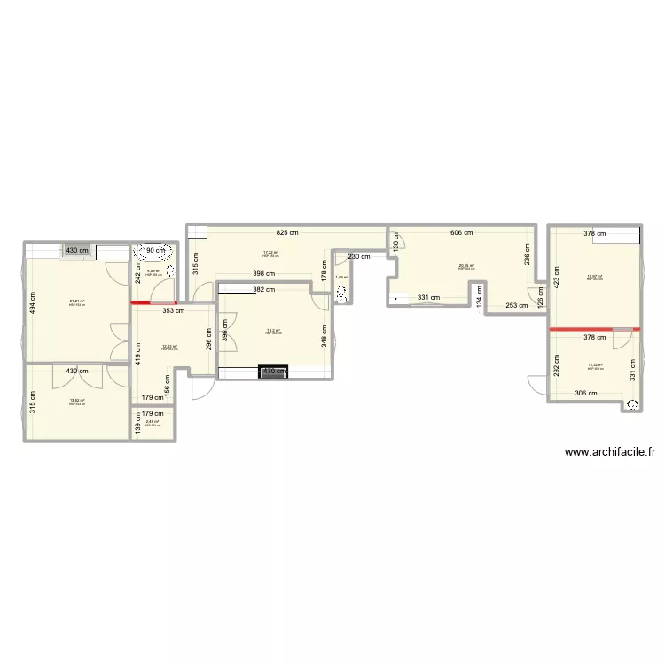 3 Cours Gambetta. Floor plan with 