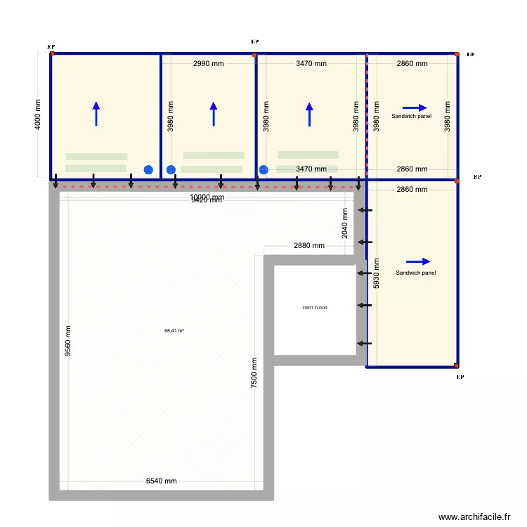 sacha krahe avec panneaux. Floor plan with sacha krahe avec panneaux. Floor plan with