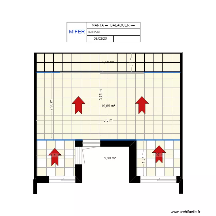 MARTA ---- BALAGUER-------   TERRAZA --2. Floor plan with 3 rooms and 31 m²