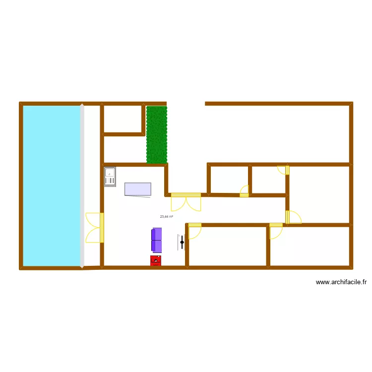 Di1. Floor plan with Di1. Floor plan with