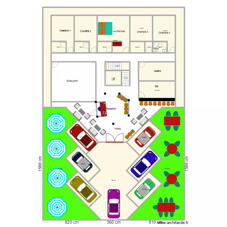 amenagement rdc2. Floor plan with 