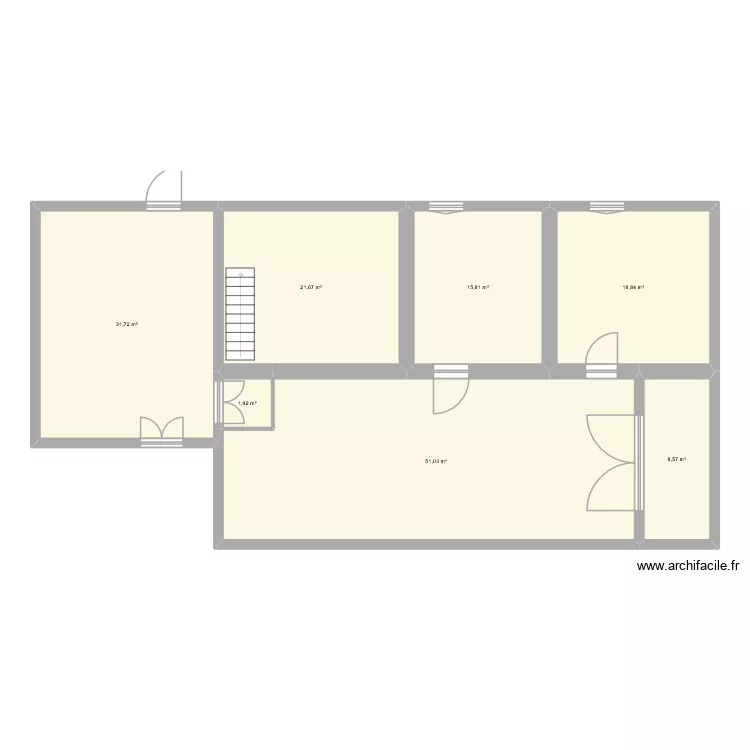 plan vide RDC. Floor plan with 