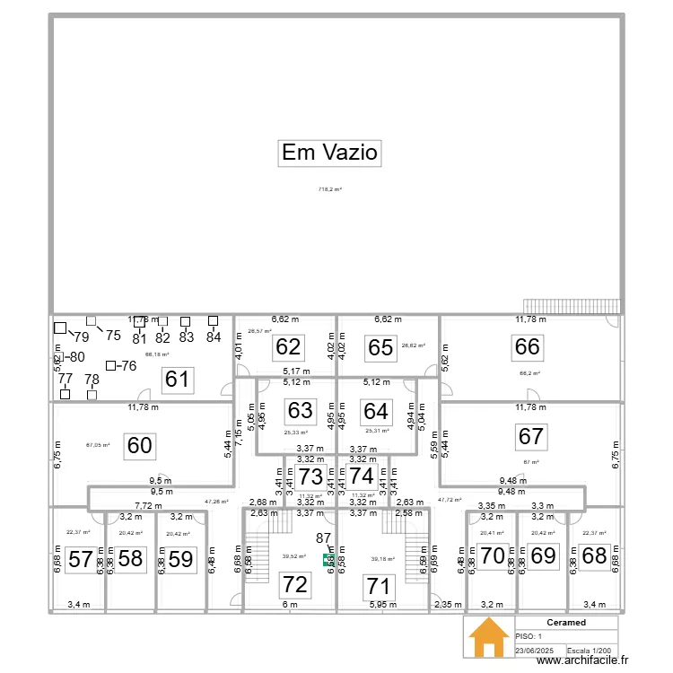 Mapa Arruda Piso 1 L.I.. Floor plan with 
