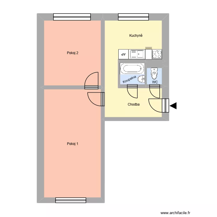 Dlouh&aacute; tř&iacute;da 489, byt 3. Floor plan with 10  and 175 m²
