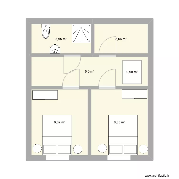 tavan. Floor plan with 6  and 33 m²