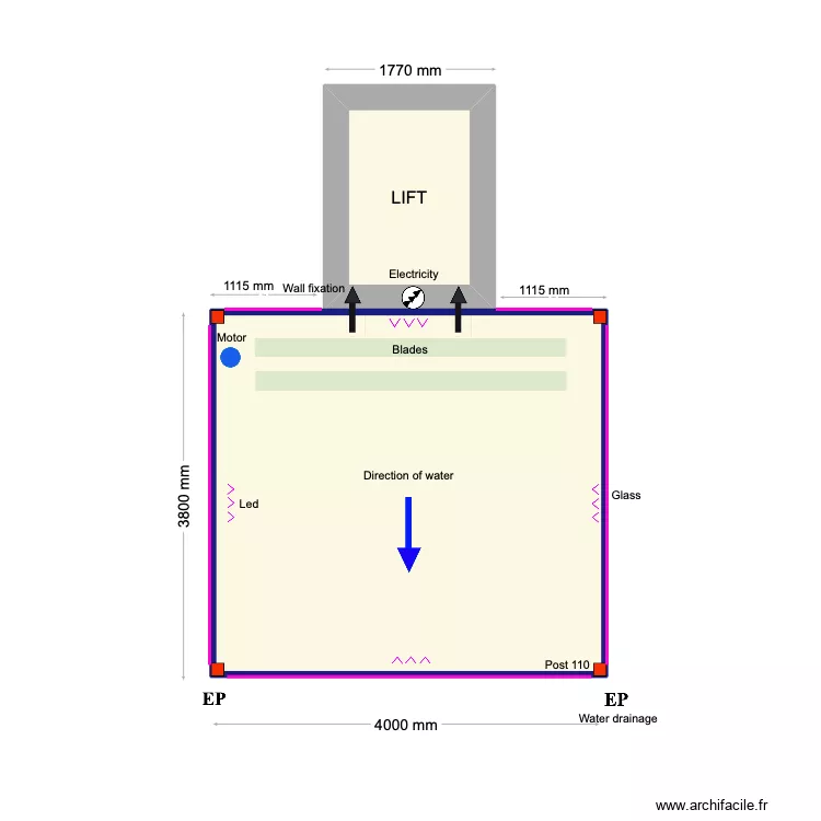 Sandra Cox. Floor plan with 2 Rooms and 17 m² Sandra Cox. Floor plan with 2 Rooms and 17 m²