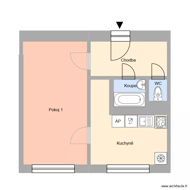 N&aacute;rodn&iacute; tř&iacute;da 683 byt 8. Floor plan with 11  and 159 m²