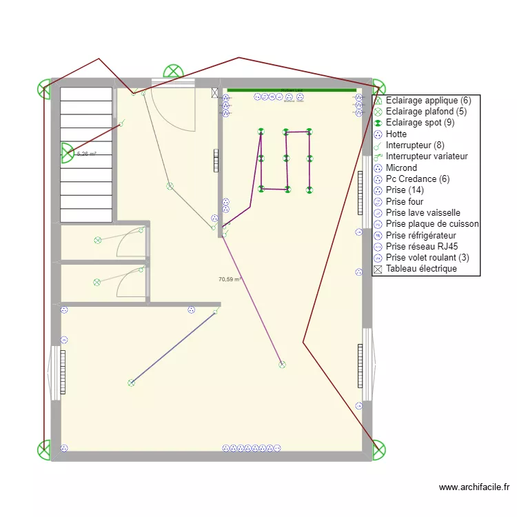 RDC Saclas. Floor plan with RDC Saclas. Floor plan with