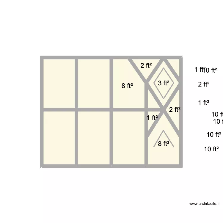 Bowie. Floor plan with 14  and 7 m²
