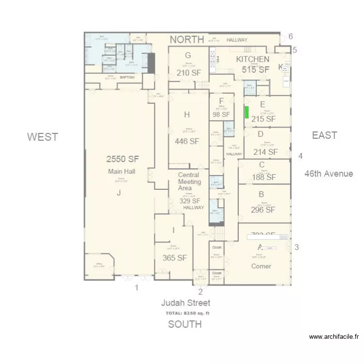 bakery Judah st. Floor plan with bakery Judah st. Floor plan with