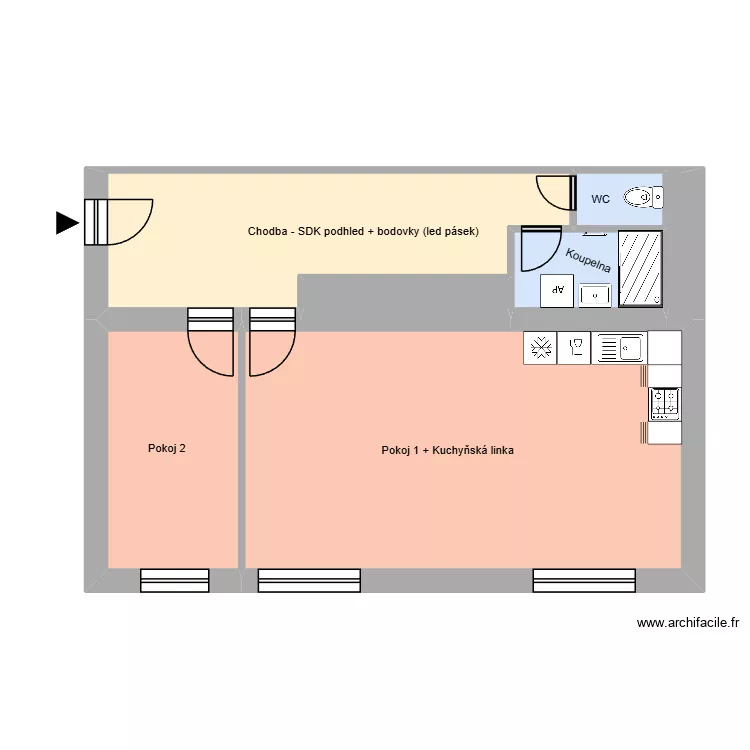17. listopadu 745, byt 20. Floor plan with 17. listopadu 745, byt 20. Floor plan with