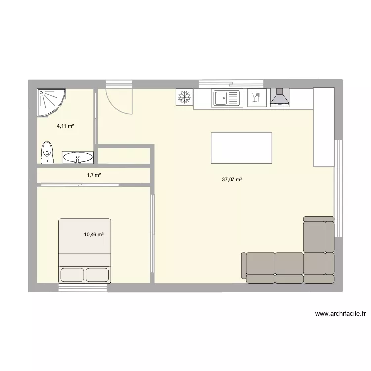 Russel St dungeon - 2. Floor plan with 4 Rooms and 53 m² Russel St dungeon - 2. Floor plan with 4 Rooms and 53 m²