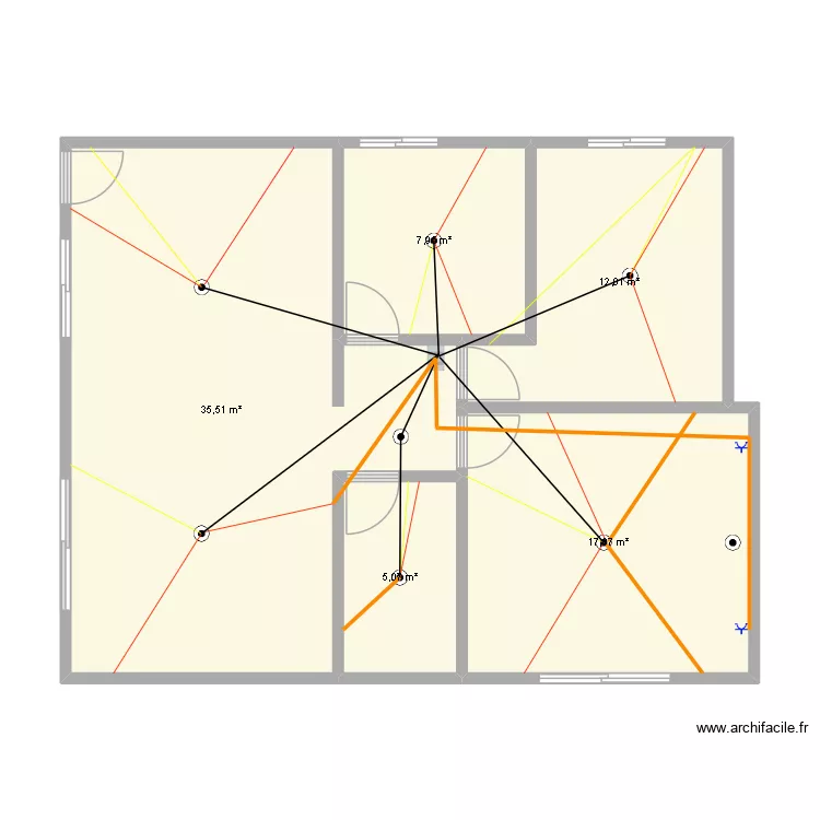jailson. Floor plan with 5  and 78 m²