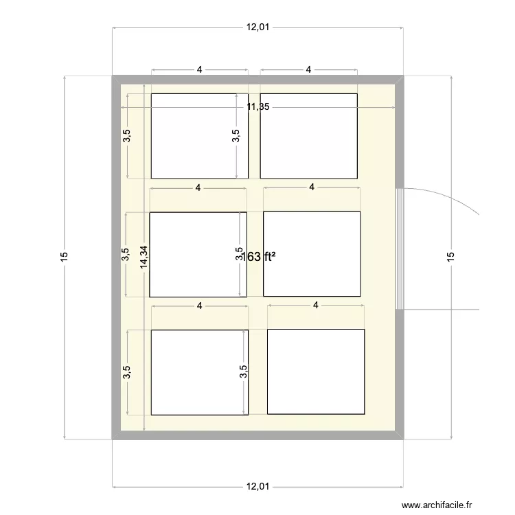 Thermo 6 Pallet. Floor plan with 