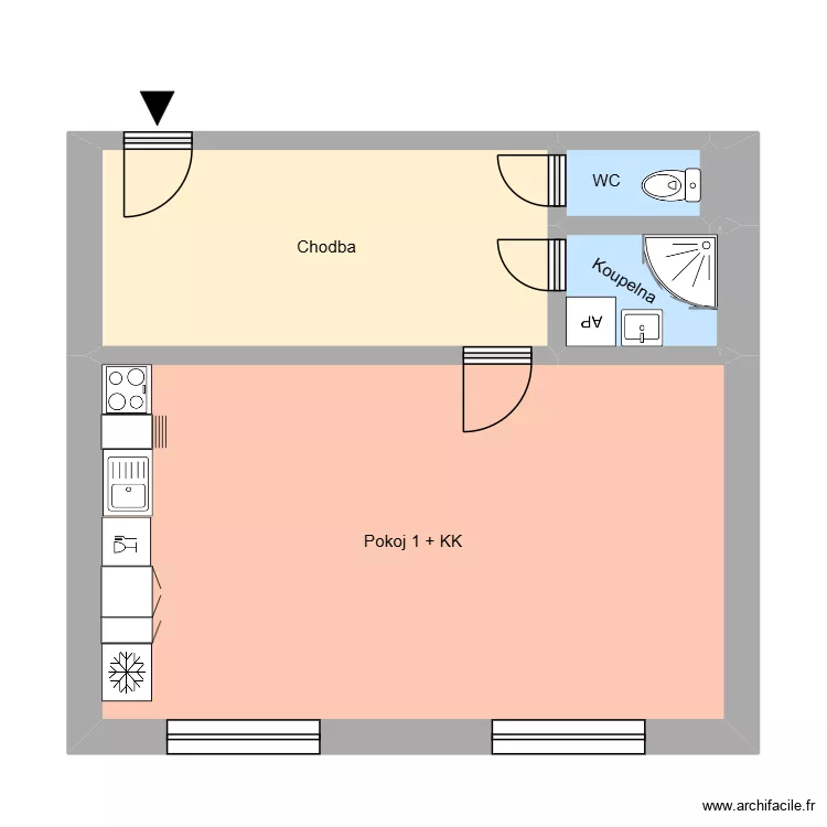 Matěje Kopeck&eacute;ho 605, byt 6. Floor plan with 10  and 169 m²