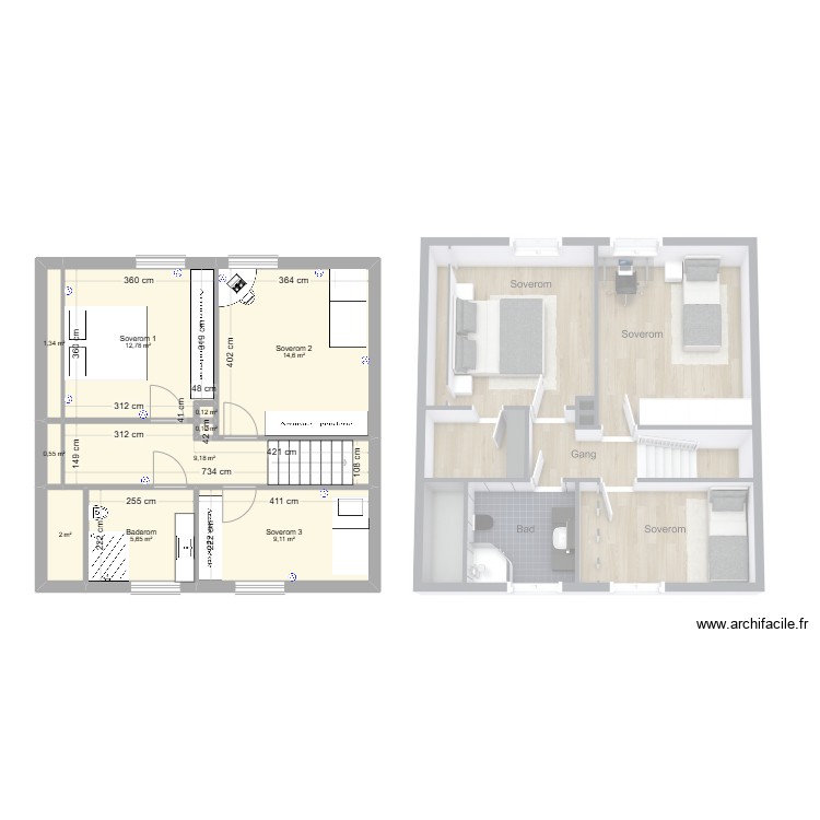 2eme etg. Floor plan with 0 room and 0 m2