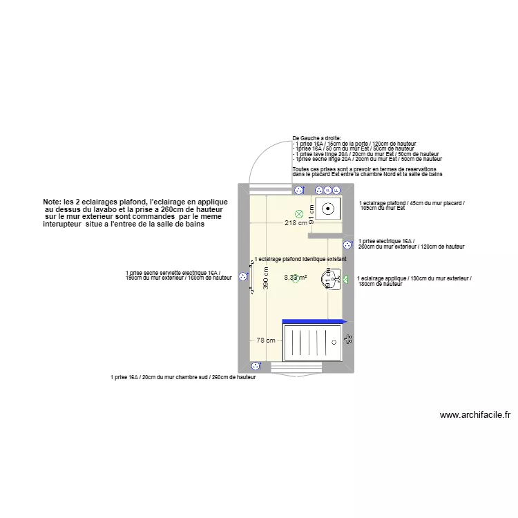 Amenagement salle de bains 4. Floor plan with Amenagement salle de bains 4. Floor plan with