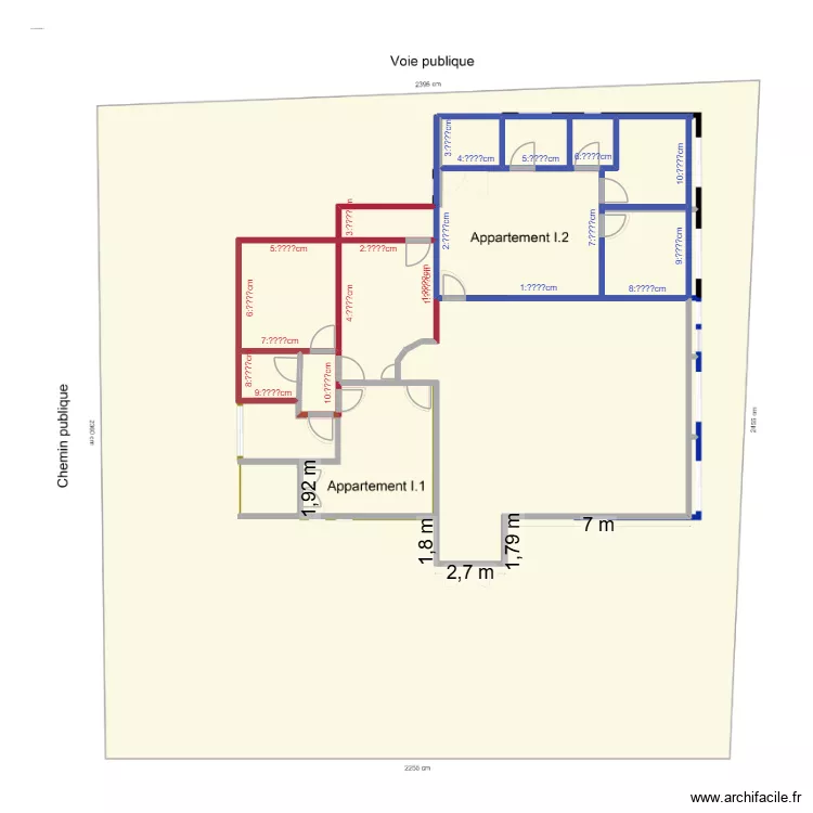 Appartement III.2. Floor plan with 10  and 145 m²